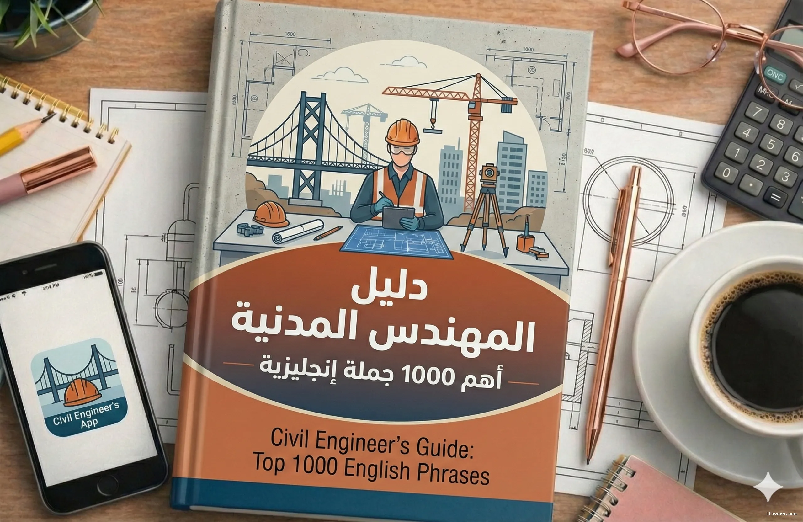 دليل المهندس المدني: أهم 1000 جملة إنجليزية في بيئة العمل مع PDF والنطق