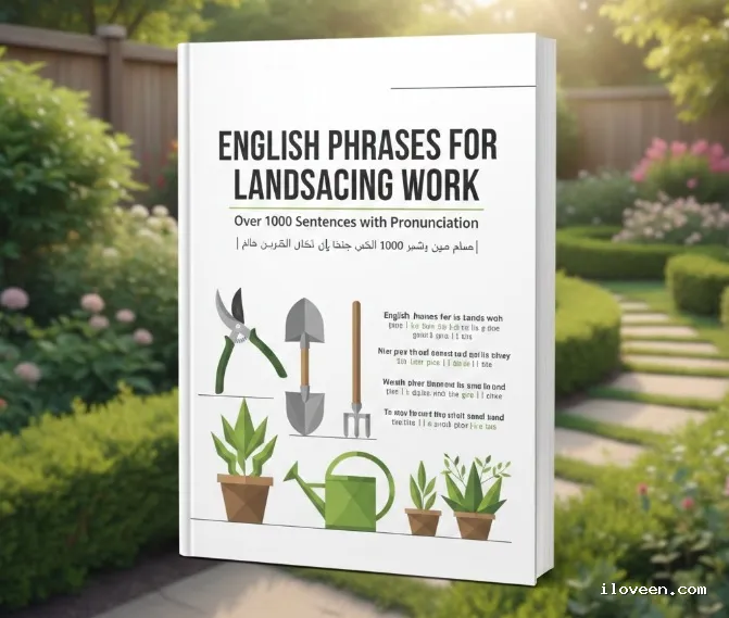 أشهر الجمل الإنجليزية للعمل في تنسيق الحدائق | أكثر من 600 جملة مع النطق