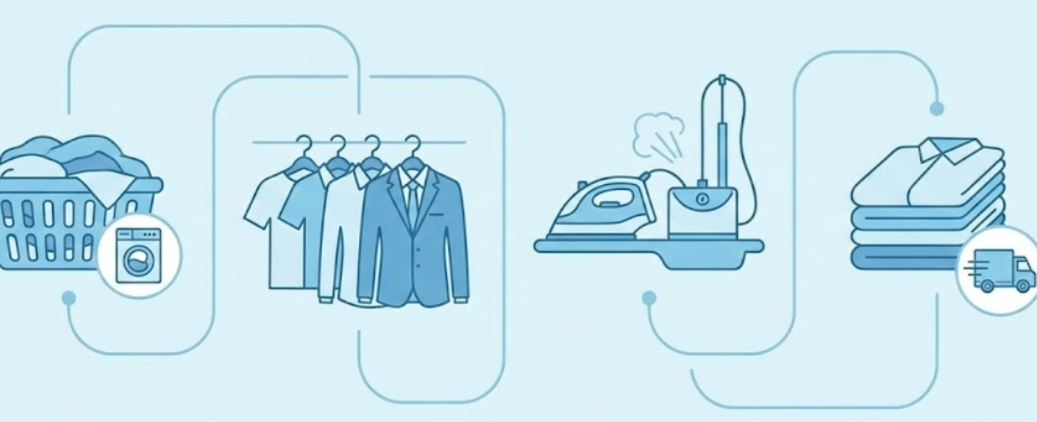 دليل المحادثة الشامل في مغسلة الملابس: 300 جملة إنجليزية للمحترفين والزبائن