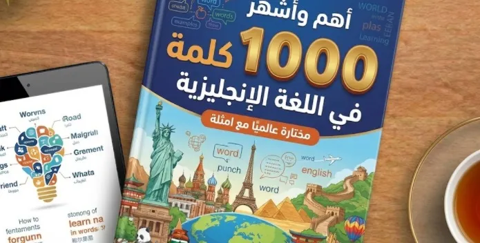 كتاب اشهر وأهم 1000 كلمة في اللغة الإنجليزية مع أمثلة ونطق وتحميل 2026